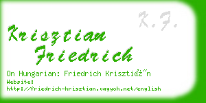 krisztian friedrich business card